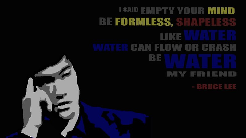 Bruce Lee Portrait — Black, Philosophical