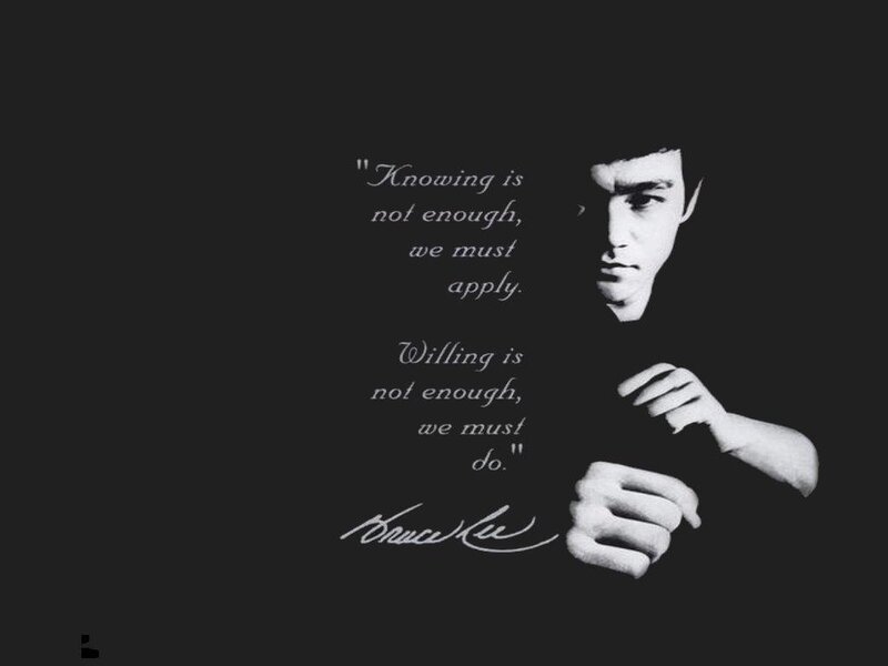 Bruce Lee quote on action