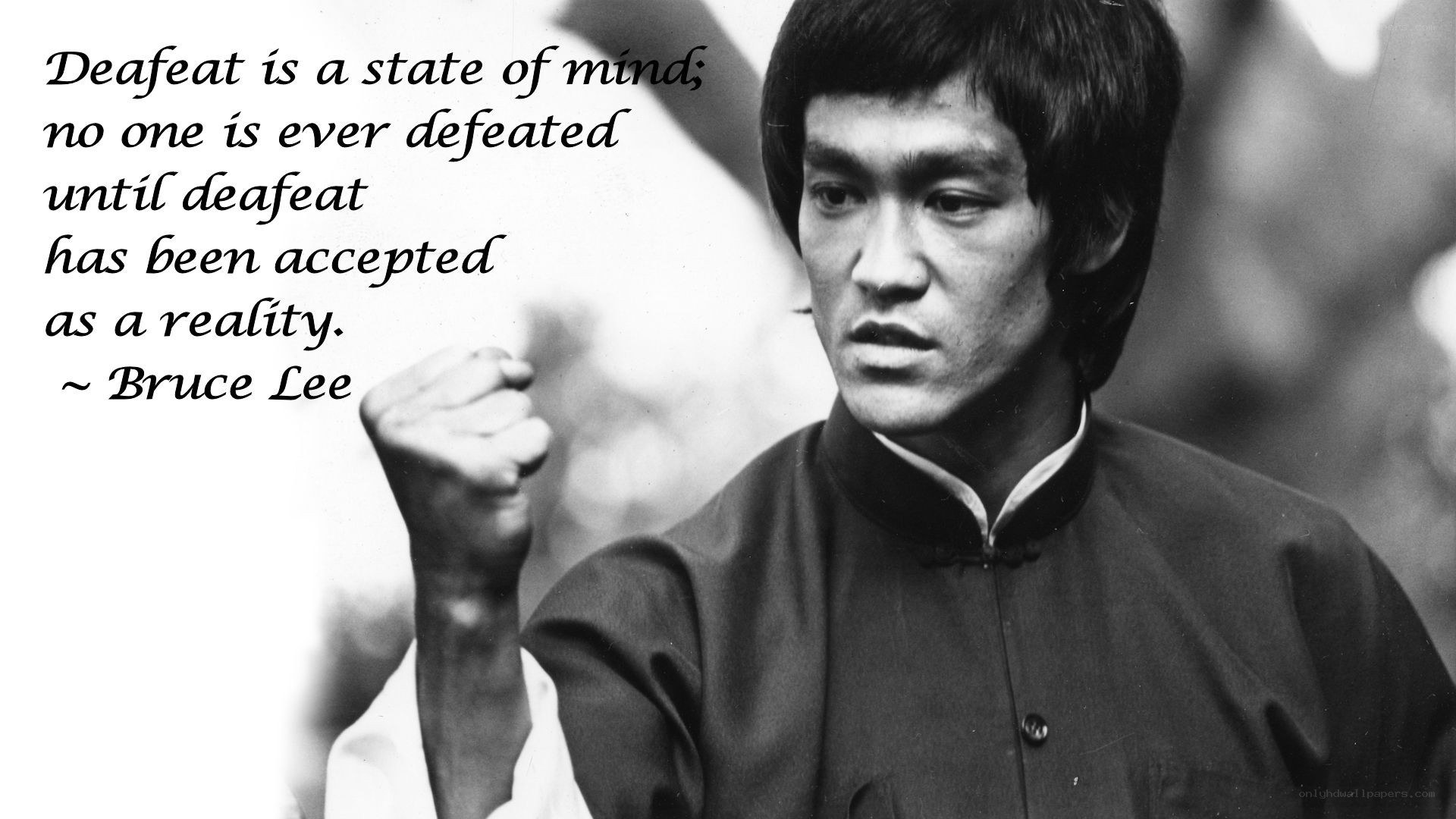 Bruce Lee quote on defeat