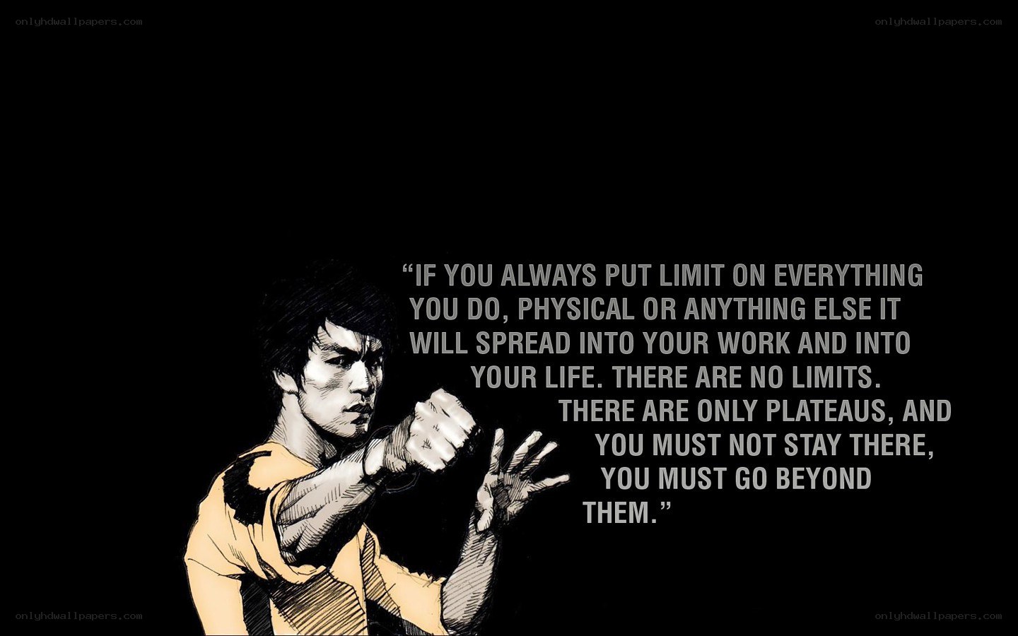 Bruce Lee quote on limits