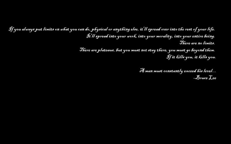 Bruce Lee quote on limits