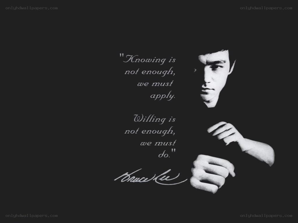 Bruce Lee quote wallpaper