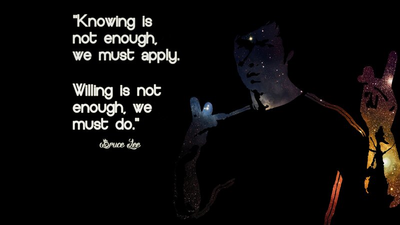 Bruce Lee quote wallpaper