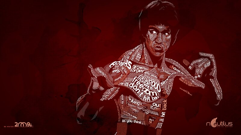 Bruce Lee Silhouette — Red