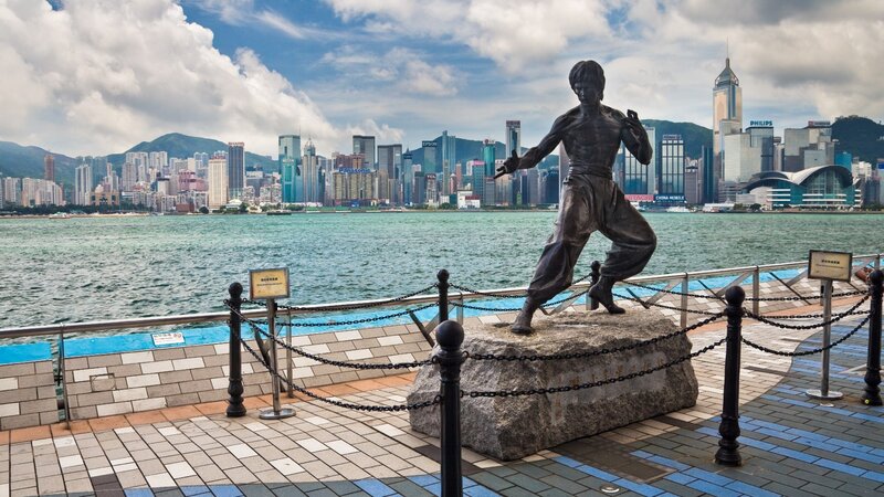 Bruce Lee Statue — Blue