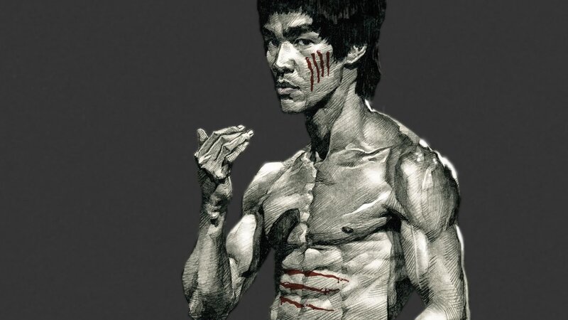 Bruce Lee with battle scars