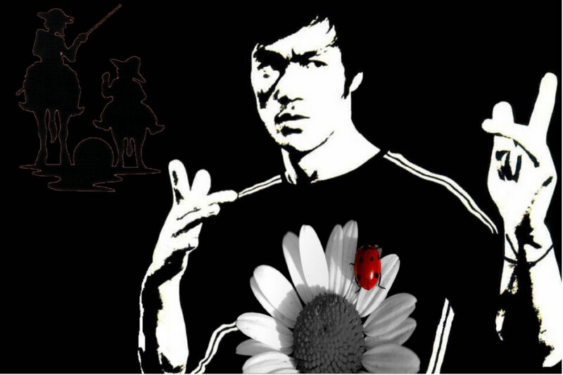 Bruce Lee with Flower