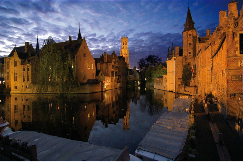 Bruges Canal at Dusk — Blue