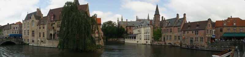 Bruges canal with historic buildings
