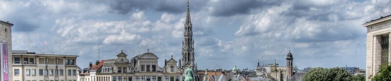 Brussels skyline with spire