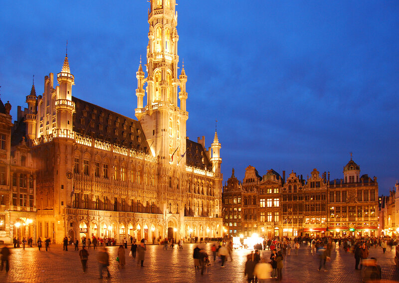 Brussels Town Hall — Blue, Dramatic