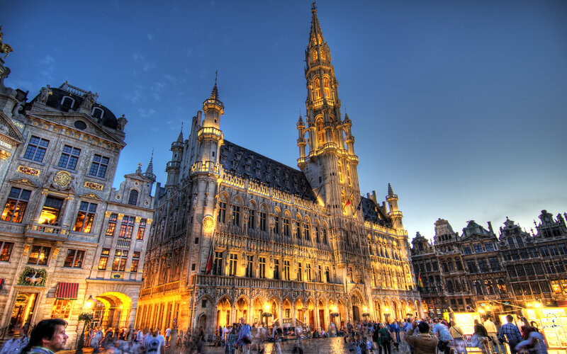 Brussels Town Hall — Blue