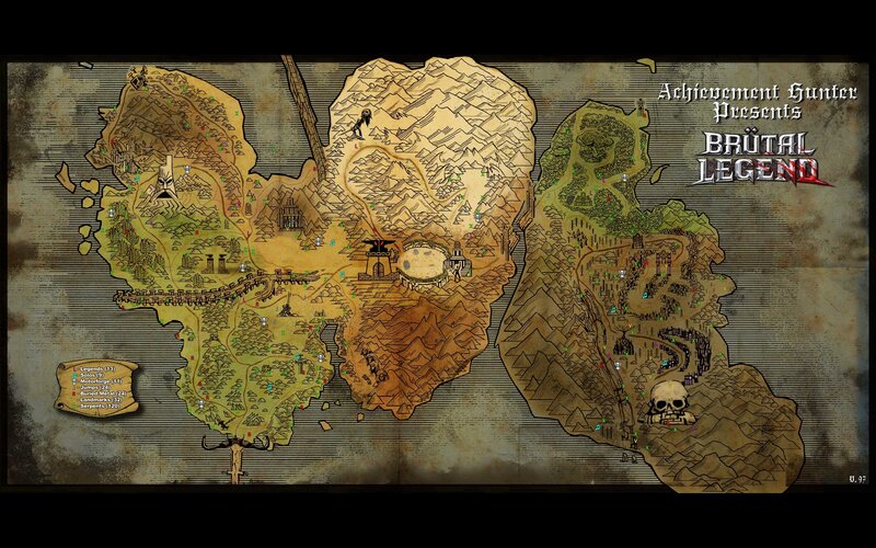 Brutal Legend world map