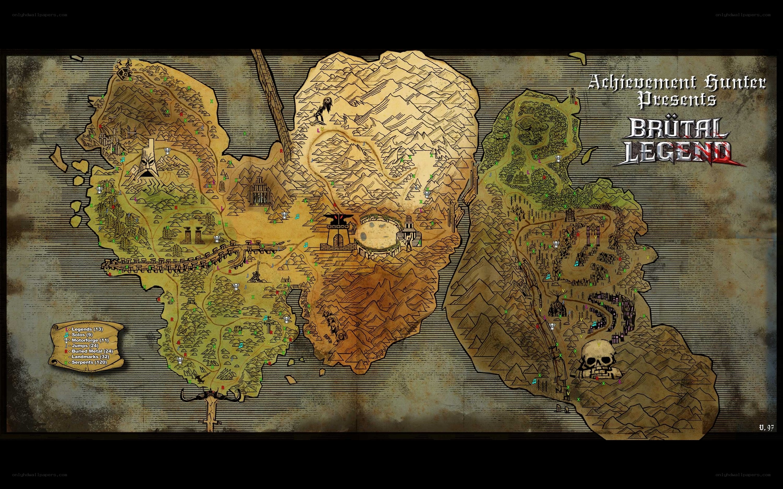 Brutal Legend world map