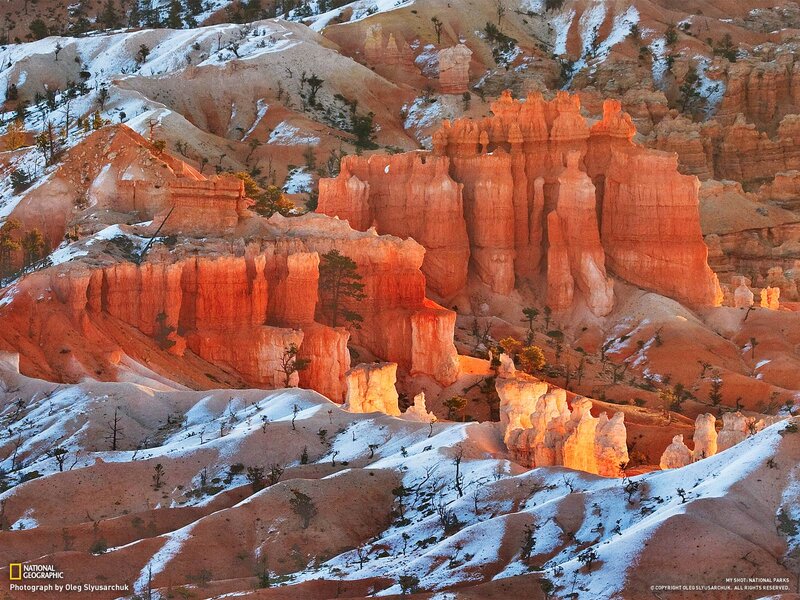 Bryce Canyon hoodoos at sunrise