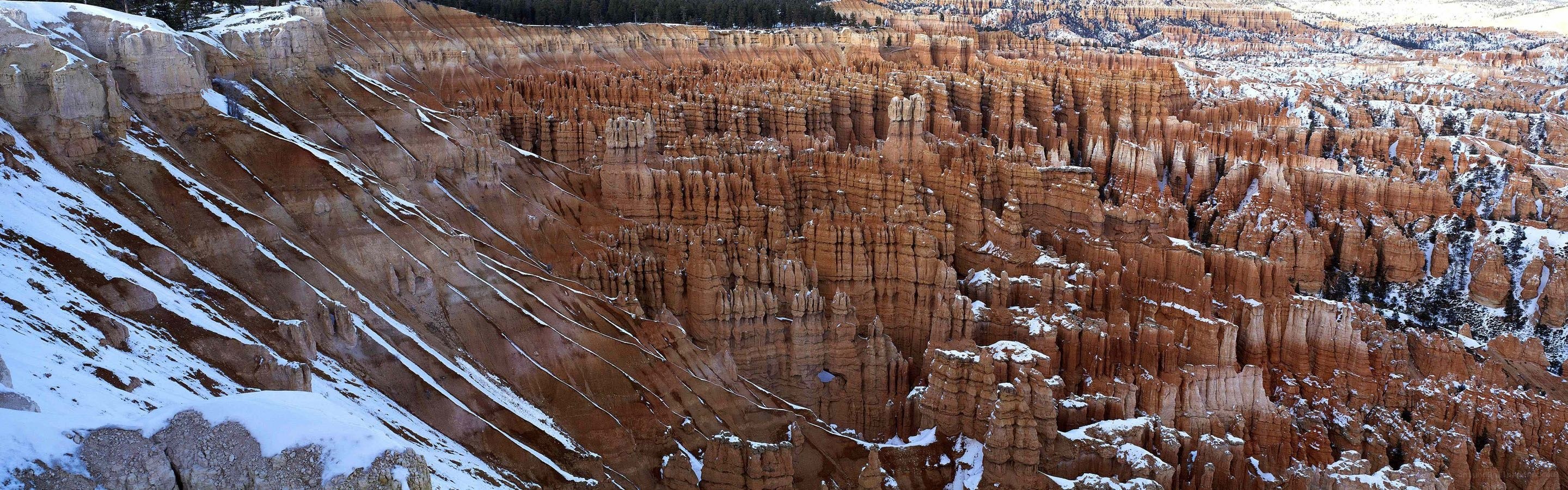 Bryce Canyon hoodoos in winter