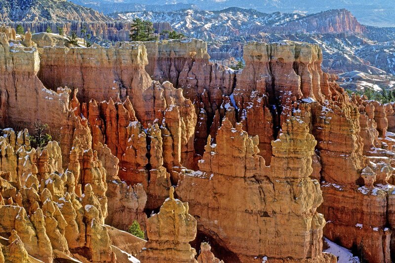 Bryce Canyon hoodoos in winter