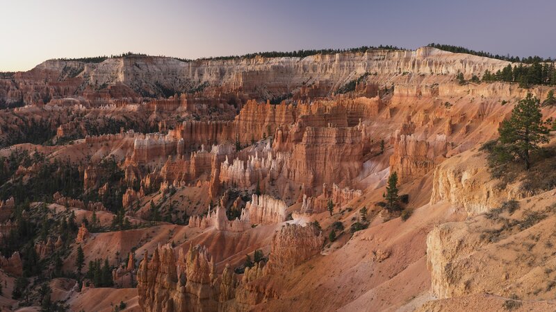 Bryce Canyon Hoodoos — Orange, Serene, Sunset, Photograph