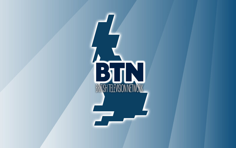 BTN logo on blue background