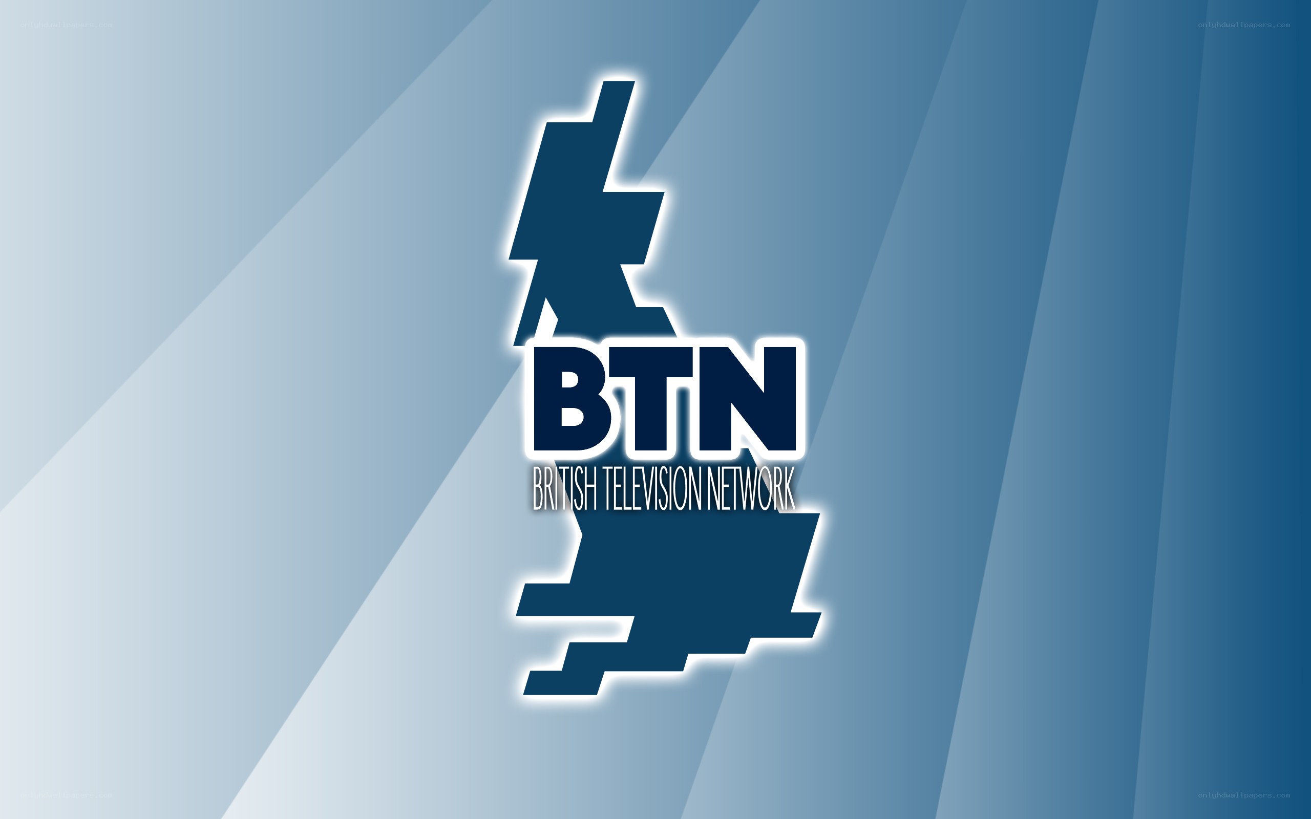 BTN logo on blue background