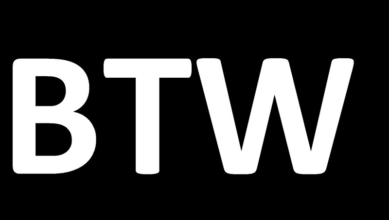 BTW text logo