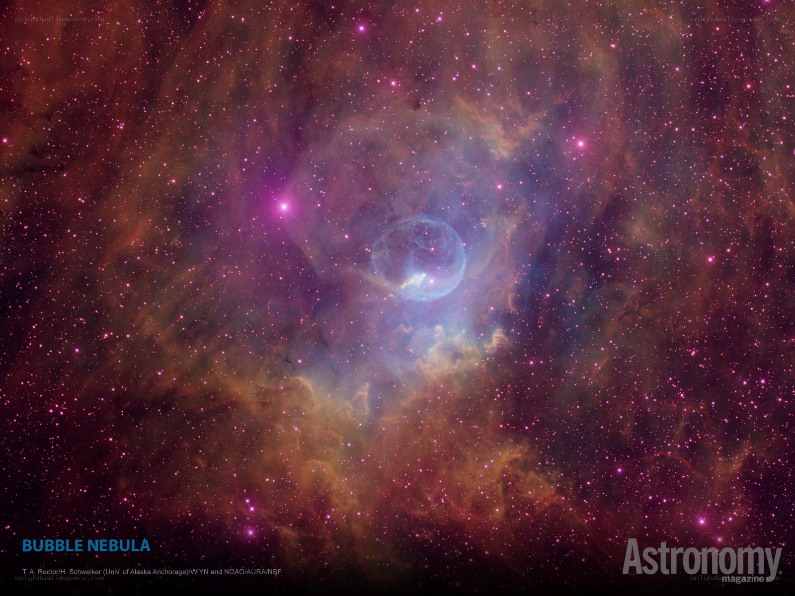 Bubble Nebula in space