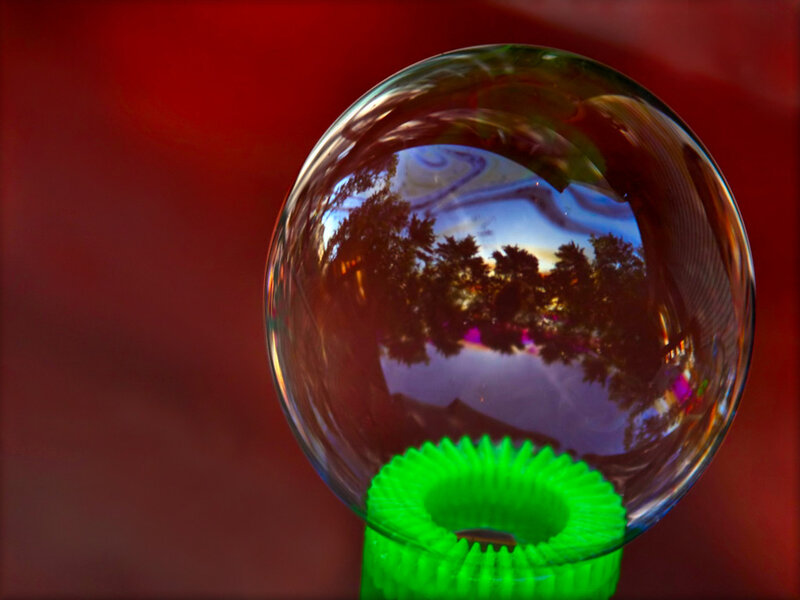 Bubble on Green Brush