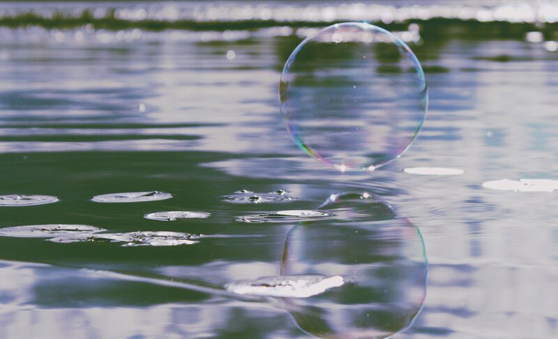 Bubble over Water — Blue