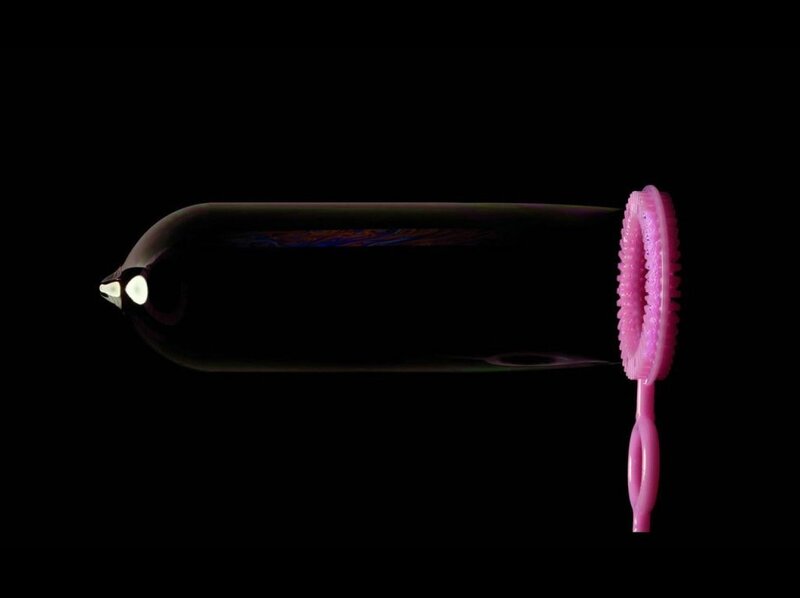 Bubble with pink wand