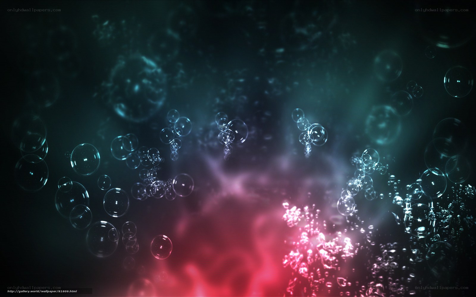 Bubbles in a colorful void