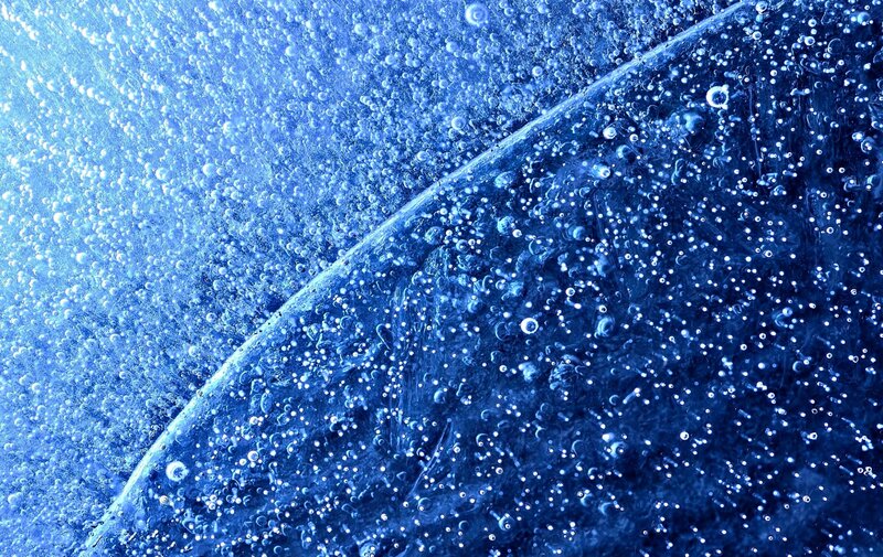 Bubbles in Blue Ice