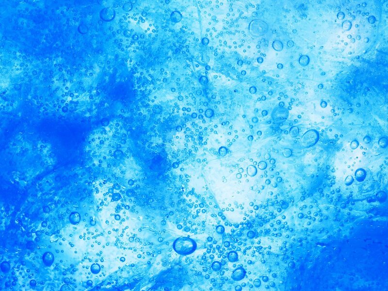 Bubbles in Blue Liquid — White