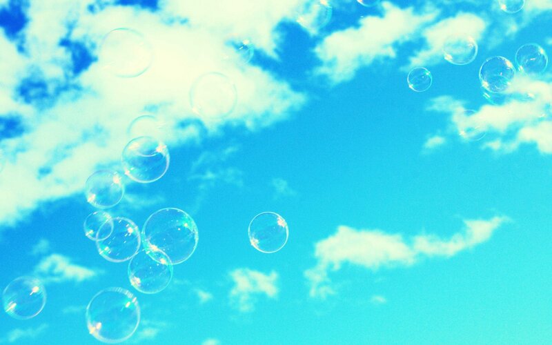 Bubbles in Blue Sky — Serene, Afternoon