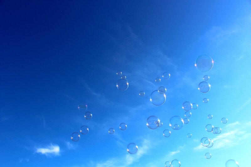 Bubbles in Blue Sky — Serene