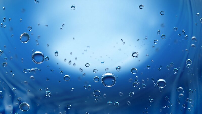 Bubbles in Blue Water — Calm, 3d Render