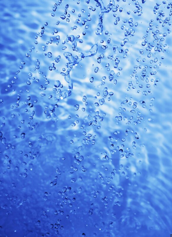 Bubbles in Blue Water — Calm, Photograph