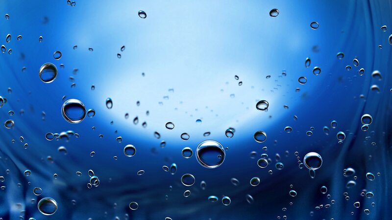 Bubbles in Blue Water — Serene, Photograph, Light
