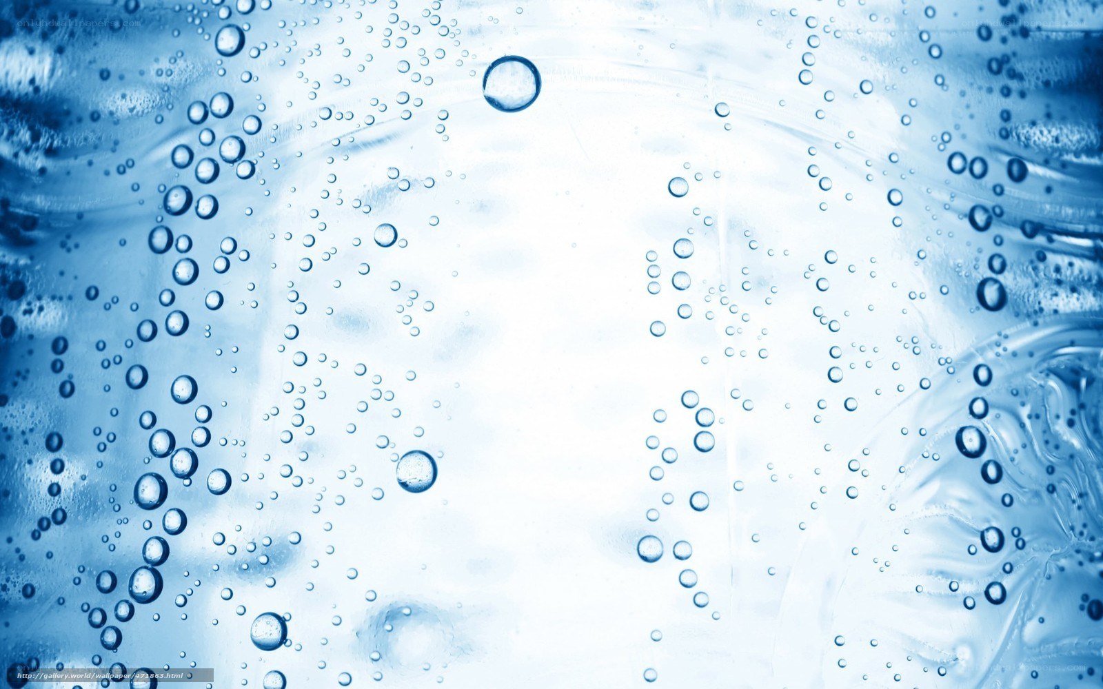bubbles in blue water