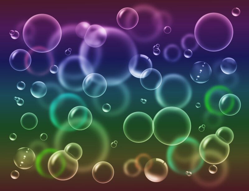 Bubbles in Colorful Gradient