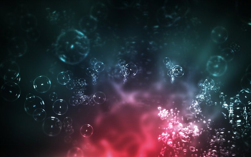 bubbles in colorful light