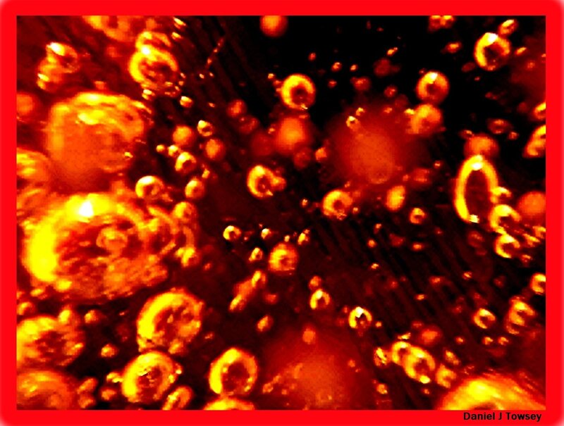 bubbles in dark liquid
