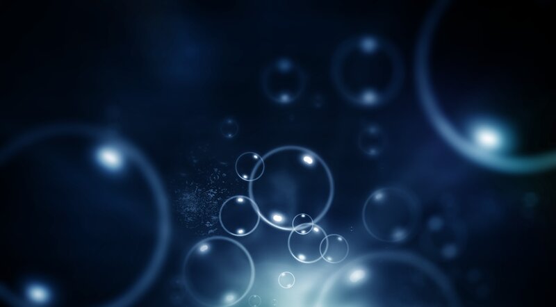 Bubbles in Dark Liquid — Blue
