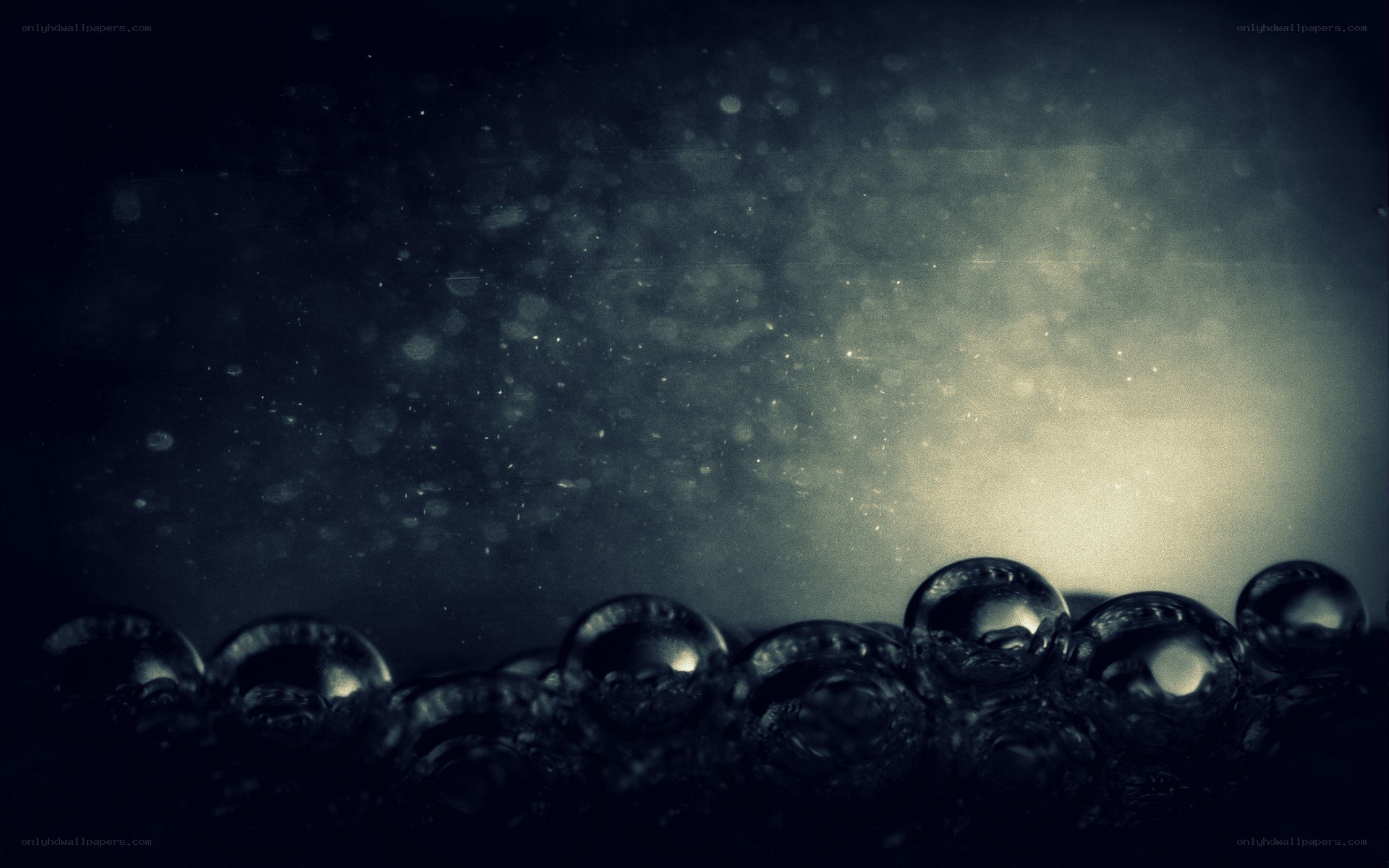 Bubbles in dark water