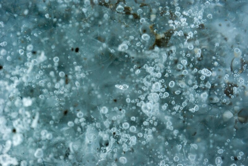 bubbles in frozen ice