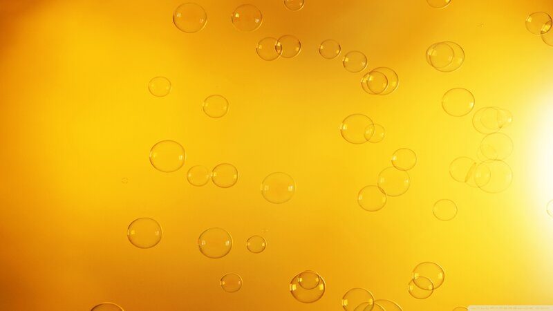 Bubbles in Golden Liquid — Yellow