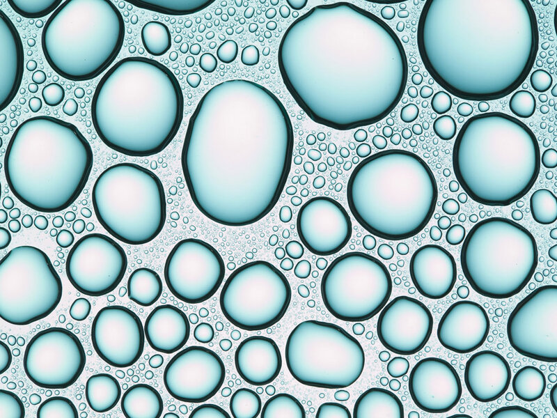 Bubbles in Liquid — Blue, Calm