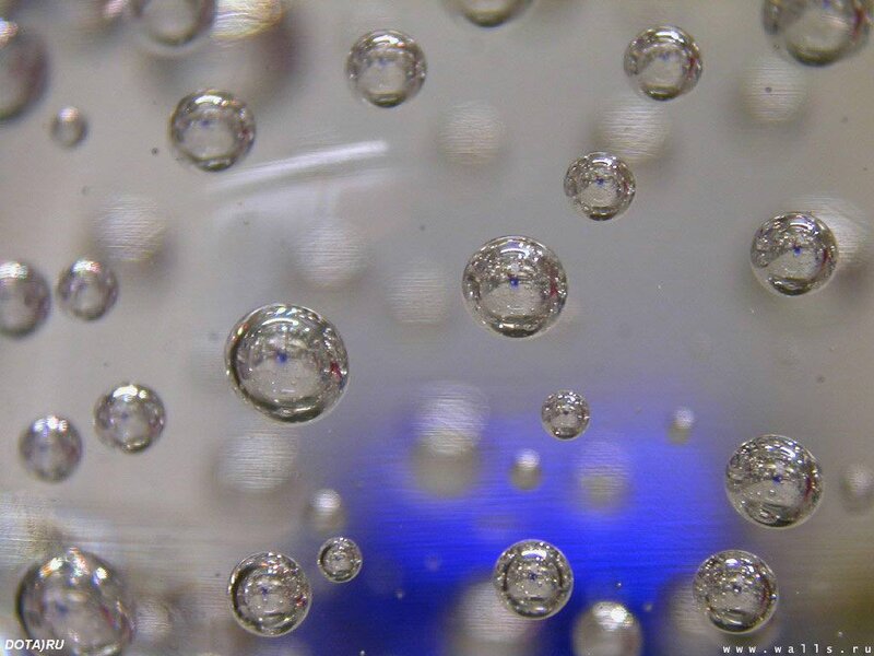 Bubbles in Liquid — White