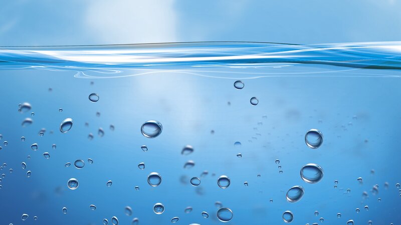 Bubbles in Water — Blue, Calm, Photograph, Air Bubbles