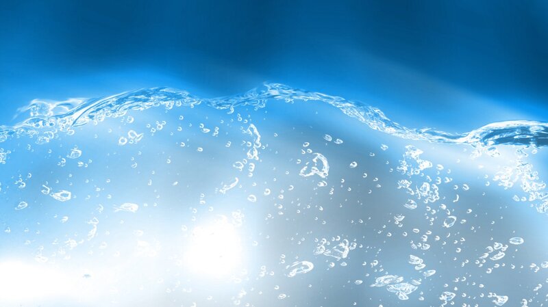 Bubbles in Water — Blue, Calm, Photograph, Waves