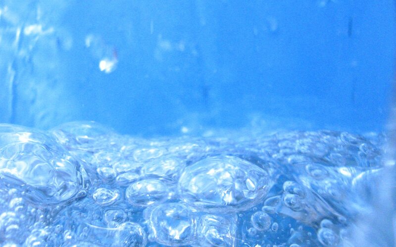 Bubbles in Water — Blue, Liquid